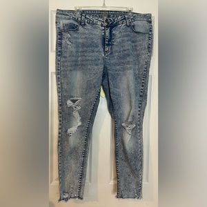 True Craft Acid Washed Skinny Jeans